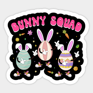 Bunny Squad Funny Eggs Dabbing Easter Day Sticker